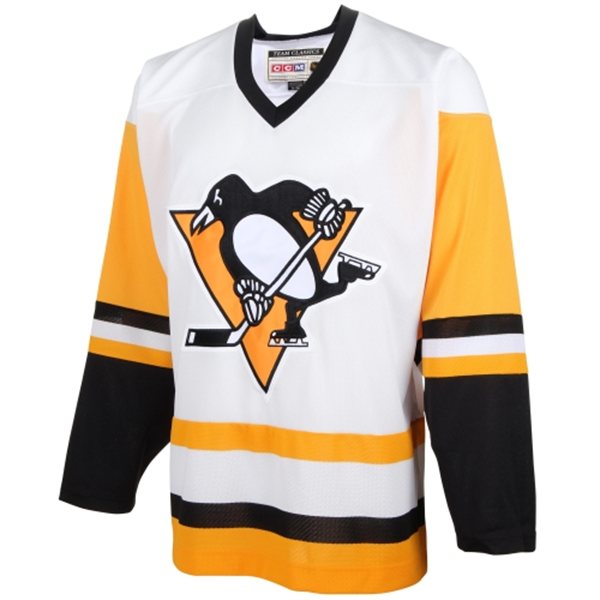Mens Pittsburgh Penguins CCM White Classic Throwback Jersey